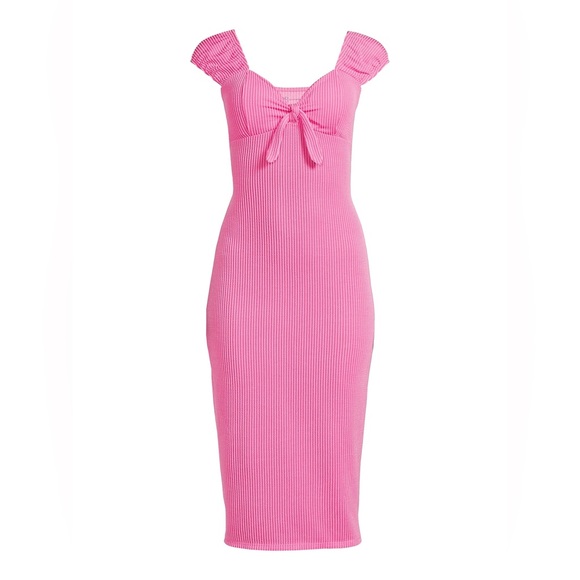 No Boundaries Other - No Boundaries Vibrant Pink Midi Dress XL JR SIZE